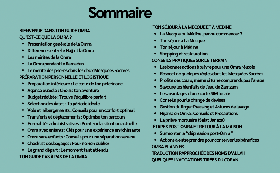 Mon Guide Omra _ (Hommes & Adolescents)