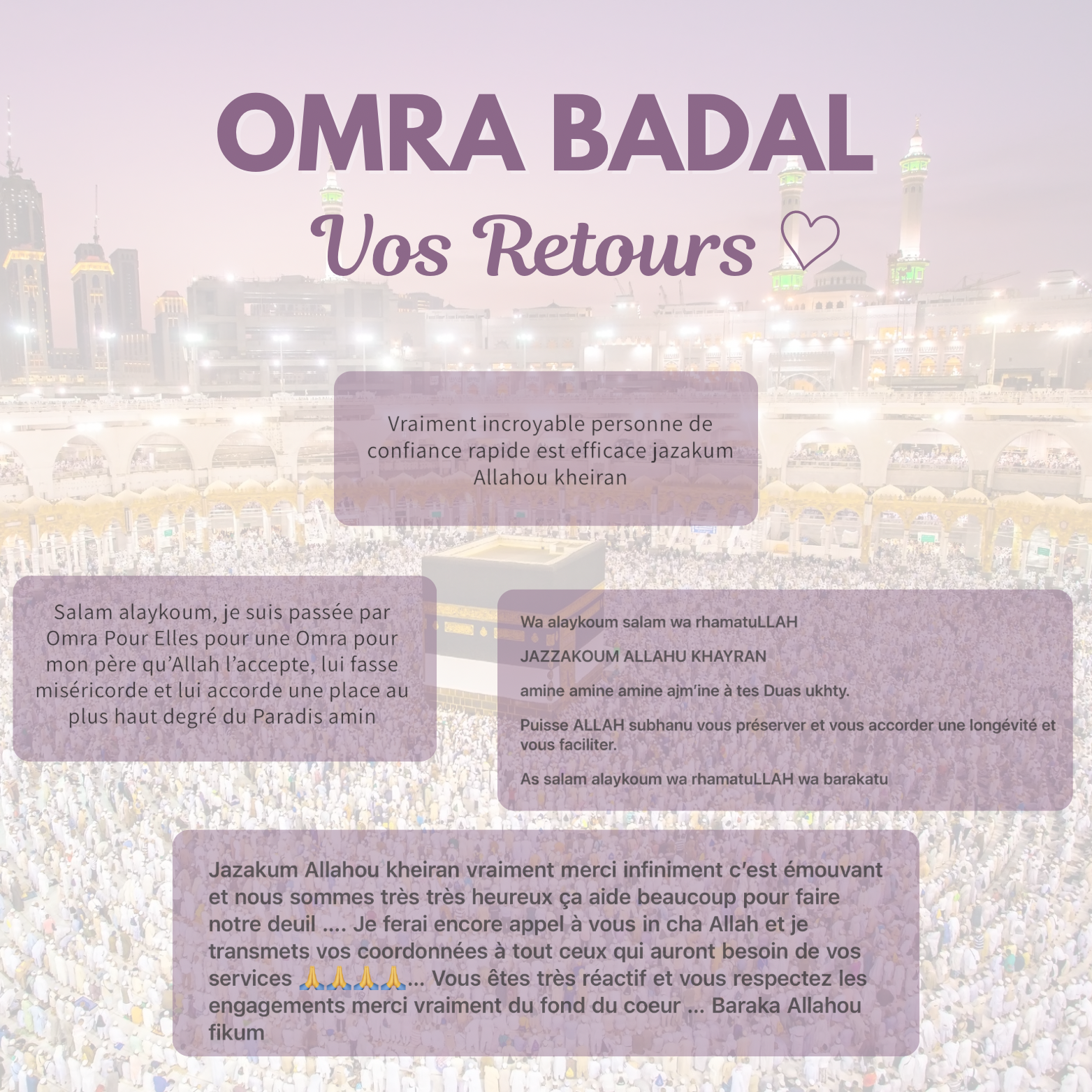 Omra badal (par procuration) Omra Pour Elles