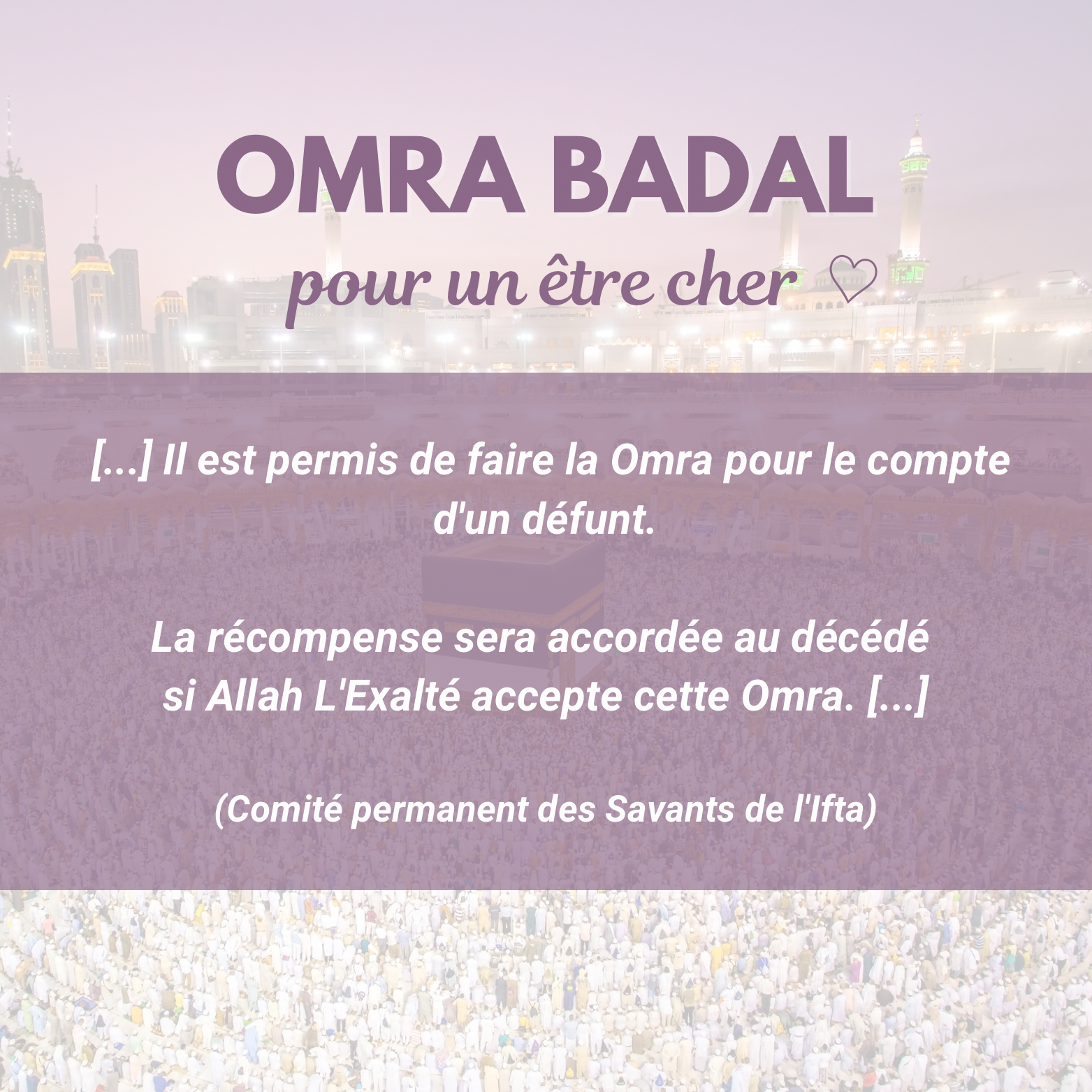 Omra badal (par procuration) Omra Pour Elles