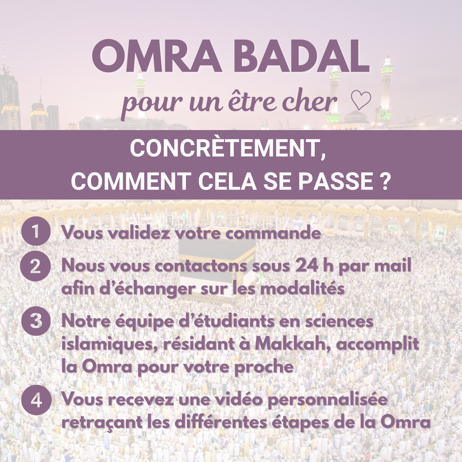 Omra badal (par procuration) Omra Pour Elles