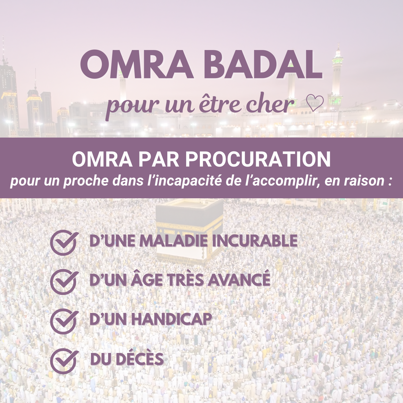 Omra badal (par procuration) Omra Pour Elles
