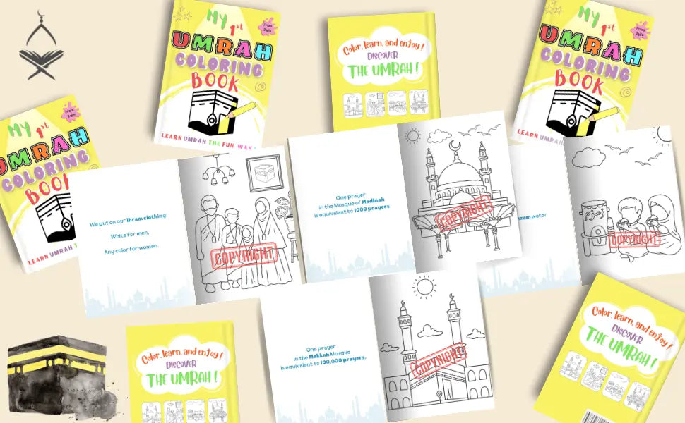 My First Umrah Coloring Book Omra Pour Elles