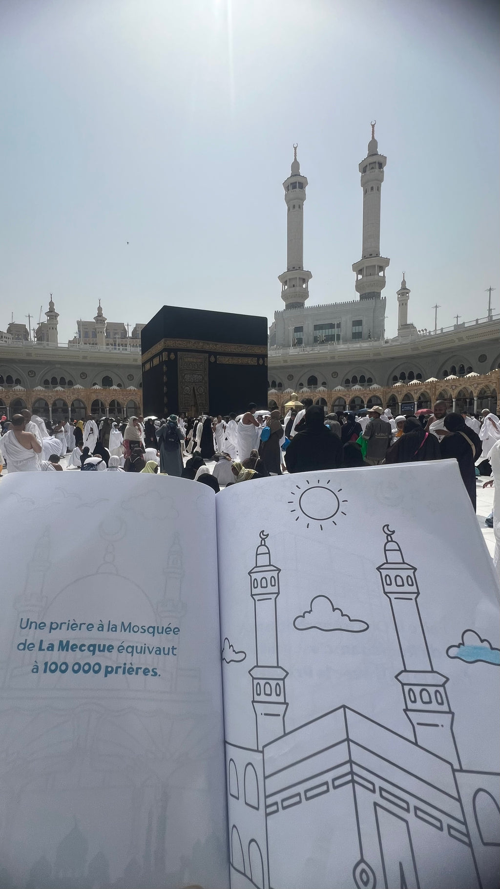 Cahier de coloriage Omra pour enfant – coloriage de la Kaaba à La Mecque